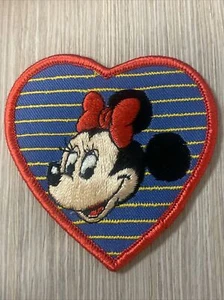 Vintage Red Blue Minnie Mouse Heart Character Patch Walt Disney Productions - Bild 1 von 2
