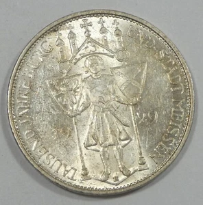 1929-E GERMANY Silver 3 Reich Mark Coin BRILLIANT UNCIRCULATED - Picture 1 of 4