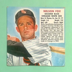 1952 Red Man Tobacco #AL9 Nelson Fox (No Tab) - Picture 1 of 2