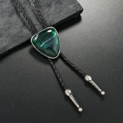 Collar de Boda Vintage Hombres Bolo Corbata Triangular Color Piedra Aleación PU Occidental Foto 1 de 4