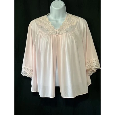 VTG Shadowline Comb Out Makeup Cape M Petal Pink Lace The Marvelous Mrs Maisel  - Image 1 of 4