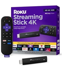 Nuovo dispositivo di streaming Roku Streaming Stick 4K/HDR/Dolby Vision con scatola aperta remota - Foto 1 di 4