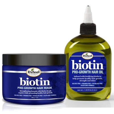 Difeel Pro Growth Biotin Hair Mask And Oil Set For Healthy Hair Growth 2 Pack - Image 1 of 4