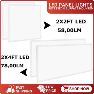 2x2 2X4 LED Panel Light, Recessed Edge-Lit Lighting, 0-10V Dimmable for Office - Picture 1 of 27
