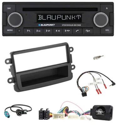 Blaupunkt Lenkrad Bluetooth DAB CD USB Autoradio für Dacia 2012-2021 dunkelgrau - Bild 1 von 4