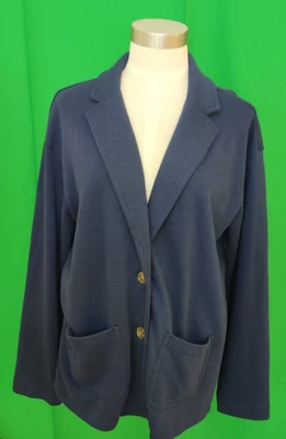 Blazer Caslon para mujer azul marino con bolsillos delanteros talla S Foto 1 de 4