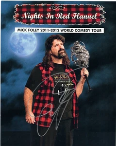 MICK FOLEY SIGNED 'NIGHTS IN RED FLANNEL' 2011/2012 10x8 PHOTO+COA **WRESTLING** - Picture 1 of 1