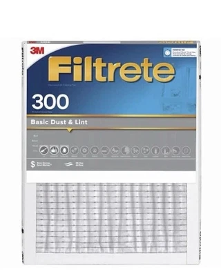 12 Filtrete 300  20x25 x 1 In. Basic Dust & Lint Pleated Furnace Air Filter Lot - Image 1 of 4
