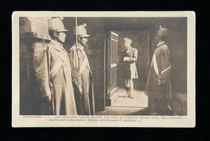 RPPC Italy Ambrosio Torino Risorgimento Martyrs Soldiers Prison Postcard c1910s - Picture 1 of 2