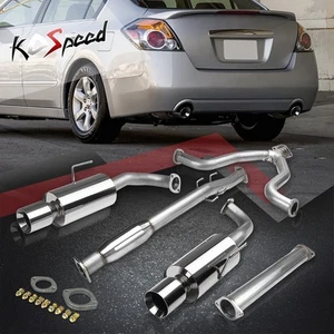 4" DUAL ROLL TIP MUFFLER CATBACK EXHAUST SYSTEM FOR 07-12 ALTIMA SEDAN L32A 3.5L - Picture 1 of 5