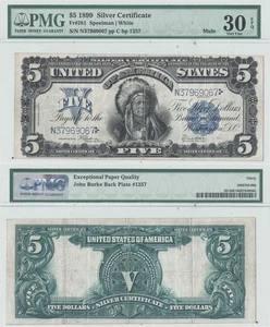 1899 $5 Silver Certificate Mule Fr-281m PMG VF-30 EPQ - Picture 1 of 3