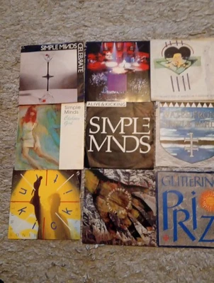 SIMPLE MINDS  9  7" VINYLS - PROMISED YOU A MIRACLE,  ALIVE & KICKING - Image 1 of 4