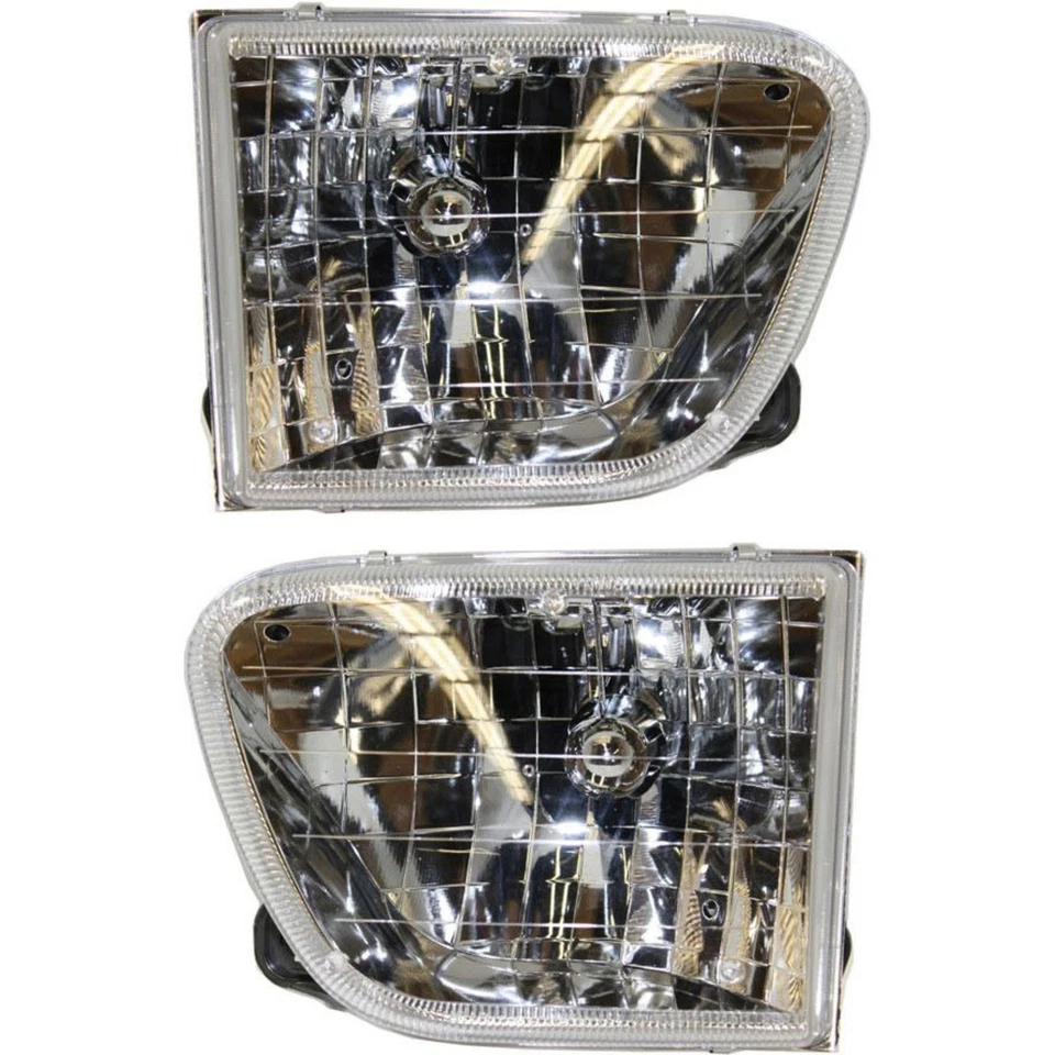 Headlight Set For 98-2001 Mercury Mountaineer Left and Right With Bulb 2Pc - Image 1 of 4
