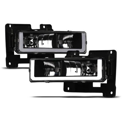 Topline For 1988-2000 Chevy C10 C/K Silverado LED Strip Bar Headlights - Black Foto 1 de 4