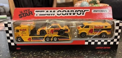 Matchbox Super Star Team Convoy Ernie Irvin Kodak Racing 1/64 Vintage 1991 NIB - Image 1 of 2