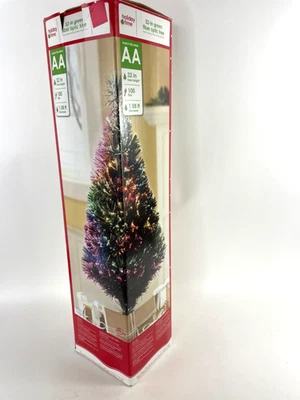 Holiday Time 32 inch Green Fiber Optic Christmas Tree Multi Color Lights Tested - Image 1 of 2