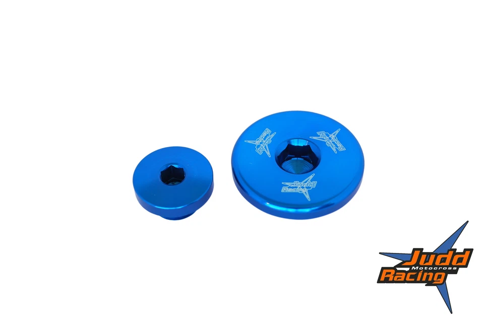 BILLET Aluminium Motorstopfen Kit - Blau Für Suzuki RMZ 250 & Kawasaki KXF250F - Bild 1 von 1