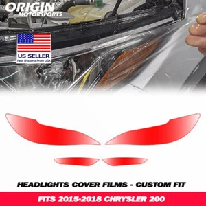 PreCut Headlights Protection Clear Covers Bra Film Kit PPF Fits 2015-2018 200 - Picture 1 of 5