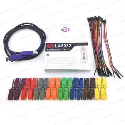 LA5032 USB Logic Analyzer 500M Max Sample Rate 32-Channel MCU/ARM/FPGA Deb - Image 1 of 4
