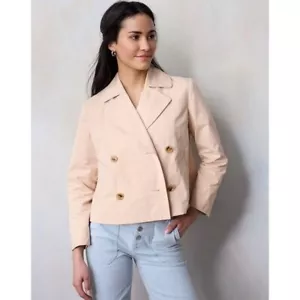 NWT LC Lauren Conrad Short Trench Coat Peach Size XXL - Picture 1 of 5
