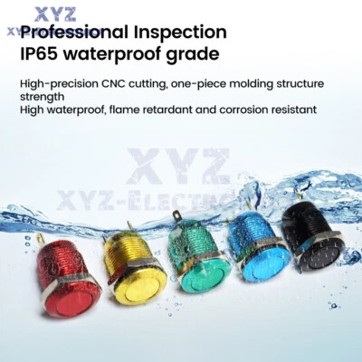 12mm Mini Metal Momentary Push Button Switch Waterproof Starter Switch 3A 250V - Image 1 of 4