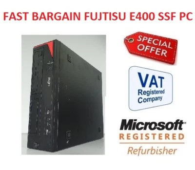 FAST Cheap Fujitsu Esprimo E400 SFF Desktop PC Window 7 or Window 10 Warranty  - Image 1 of 4