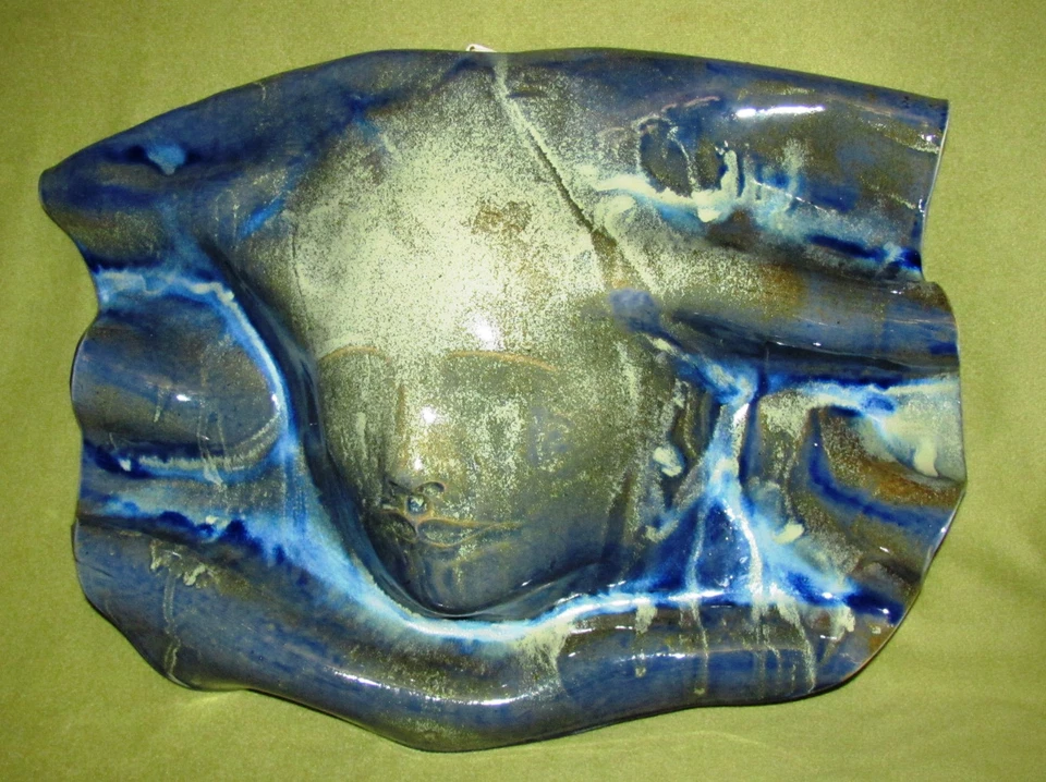 Studio Keramik Wandobjekt -Gesicht- sign. Texel 1996 - Bild 1 von 1