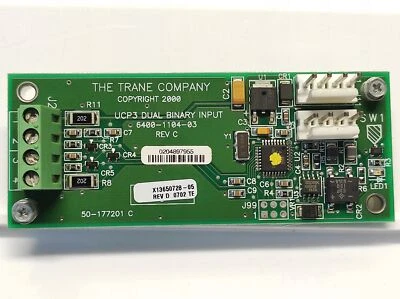 TRANE UCP3 DUAL BINARY INPUT 6400-1104-03 X13650728-05 PLATE ECU - Image 1 of 4