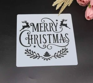 Plantilla/plantilla 1 pieza - 6"x6" (S53) Feliz Navidad reno - Imagen 1 de 3
