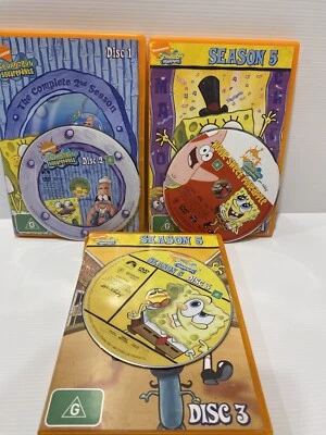 Spongebob Squarepants Nickelodeon Season 5 Disc 1 & 3/Season 2 Disc 2 PAL R4 #6 - Image 1 of 4