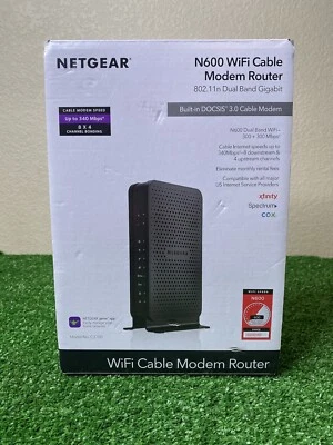 NETGEAR C3700 340 Mbps 2 Port Gigabit Wireless N Router (C3700-100NAS) - Image 1 of 4