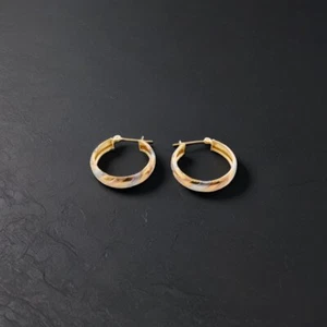 Damen Creolen 10 Karat mehrfarbig Gold 1,40 g - Bild 1 von 6