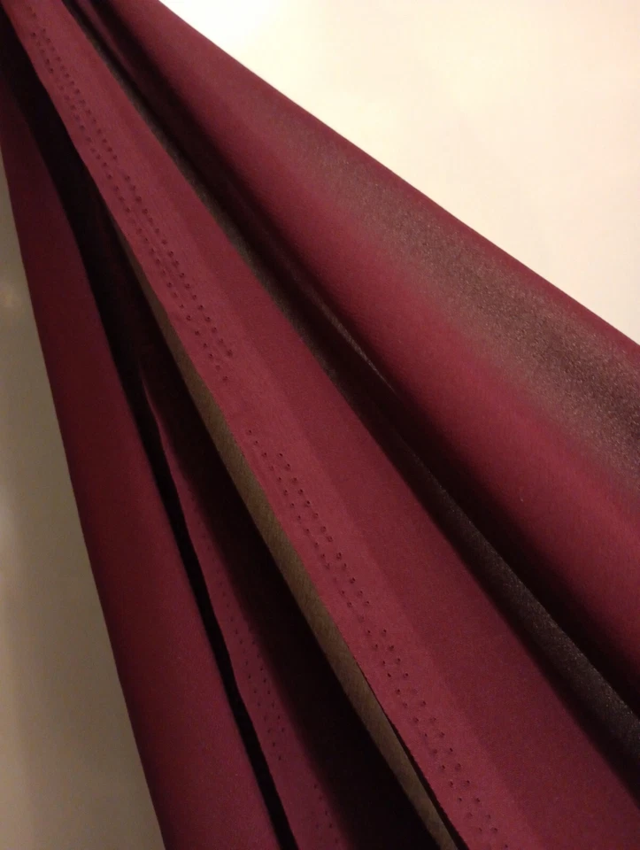 BUNDLE: 5m Burgundy Polyester Chiffon Fabric, matching thread + bias tape sewing - Image 1 of 4