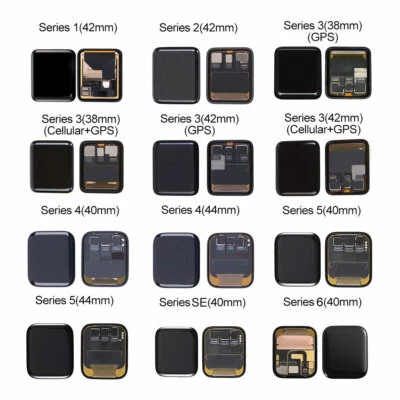 LCD Display / Touch Screen Replacement For Apple Watch Series 3 4 5 SE 6 7 8 Lot - Image 1 of 4