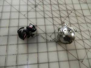 Joie Meow BLACK Kitty Cat Tea Cup Infuser Stainless Steel Loose Tea Strainer - Picture 1 of 4