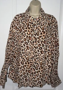 Womens🦋GEORGE🦋black mix animal print loose fit shirt top size 24 - Picture 1 of 4