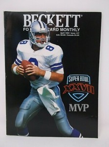 Beckett Football Card Monthly April 1993 Issue #37 Super Bowl XXVII MVP