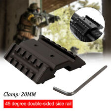 Tactical Offset Dual Side Rail Angle Mount 6 Slot 45 Degree For Weaver Picatinny