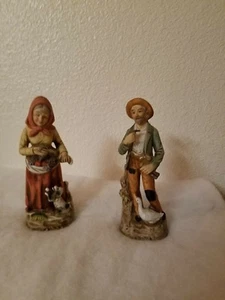 Vintage Homco 1417 Sammlerstücke Deko Set einer alten Mann & Frau Figur - Bild 1 von 7