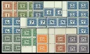 CANADÁ #FPS2//FPS20; INGRESOS: NOTAS POSTALES Y BLOQUES DE SCRIPT DE 4, F/VF-OG-NH - Imagen 1 de 7
