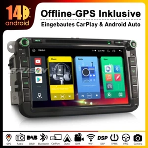 8-Kern 64GB Android 14 Autoradio GPS DVD für VW Passat Golf 5/6 SEAT CarPlay 4G - Bild 1 von 15