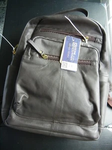 STONE MOUNTAIN GENUINE LEATHER BROWN BACKPACK NWT - Picture 1 of 5