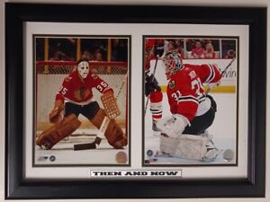 Chicago Hockey "Then and Now" 12x18 Framed Photo