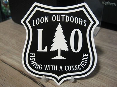 LOON OUTDOORS FLY FISHING ACCESSORIES Loon Outdoors Fly Fishing Decal 3 7/8" x 4 1/4" Surface Mount Logo Sticker