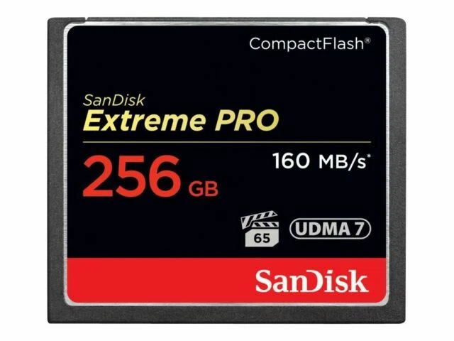 SanDisk Extreme Pro 256gb CompactFlash Memory Card UDMA 7 Speed