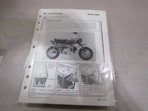 1973 HONDA Z50A OEM FACTORY SET UP INSTRUCTIONS MANUAL - Picture 1 of 1