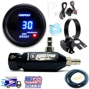 Manual Boost Controller KIT BLACK Turbo MBC 0-30PSI with Boost Gauge & Mount - Picture 1 of 10