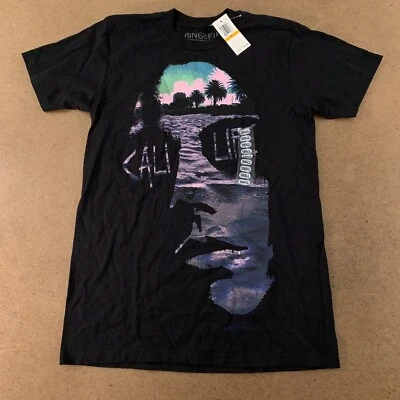 Camiseta manga corta Ring Of Fire para hombre talla pequeña negra Cali Pink Life nueva con etiquetas Foto 1 de 4