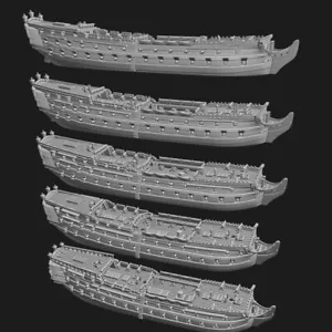 5x 1/700th British 'Common' 3rd rates (74 guns) - Picture 1 of 2