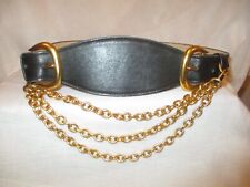 vintage R.J. Graziano leather and swag chain belt